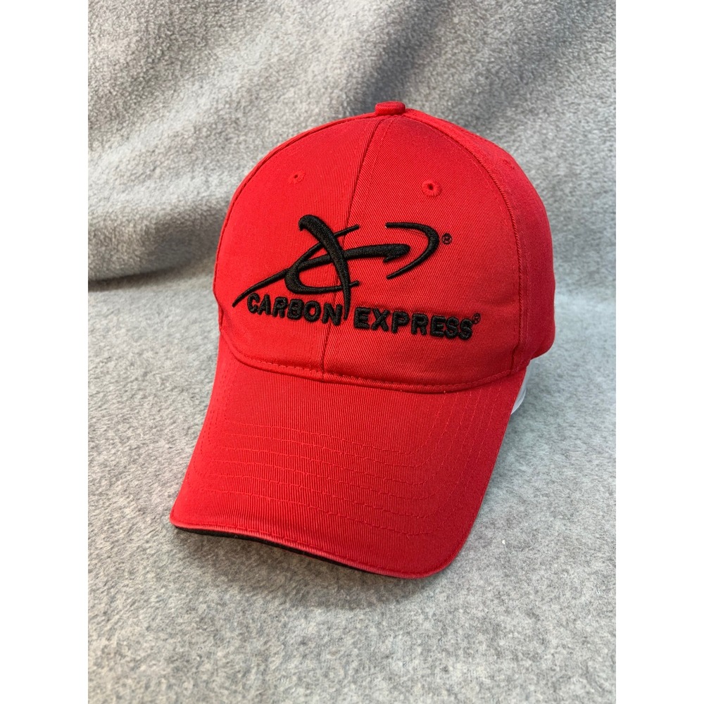 Carbon Express Logo Mens Red Carbon Express Hat Buck Rub Archery OSFA